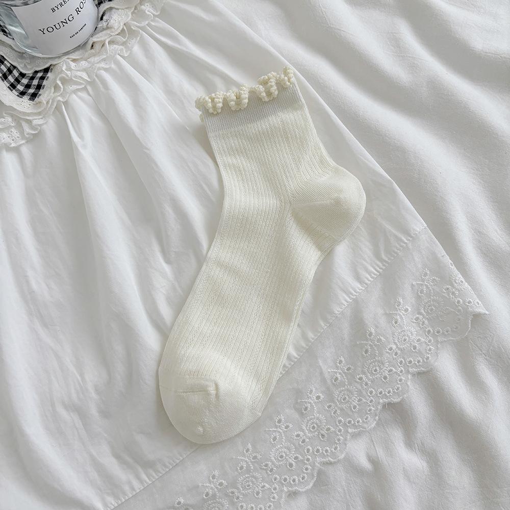 Spring and summer thin girls lace socks Korean version ins Japanese solid color hollow mesh mid-tube socks One size fits all молоко, білий колір
Spring and summer thin girls lace socks Korean version ins Japanese solid color hollow mesh mid-tube socks One size fits all молоко, білий колір