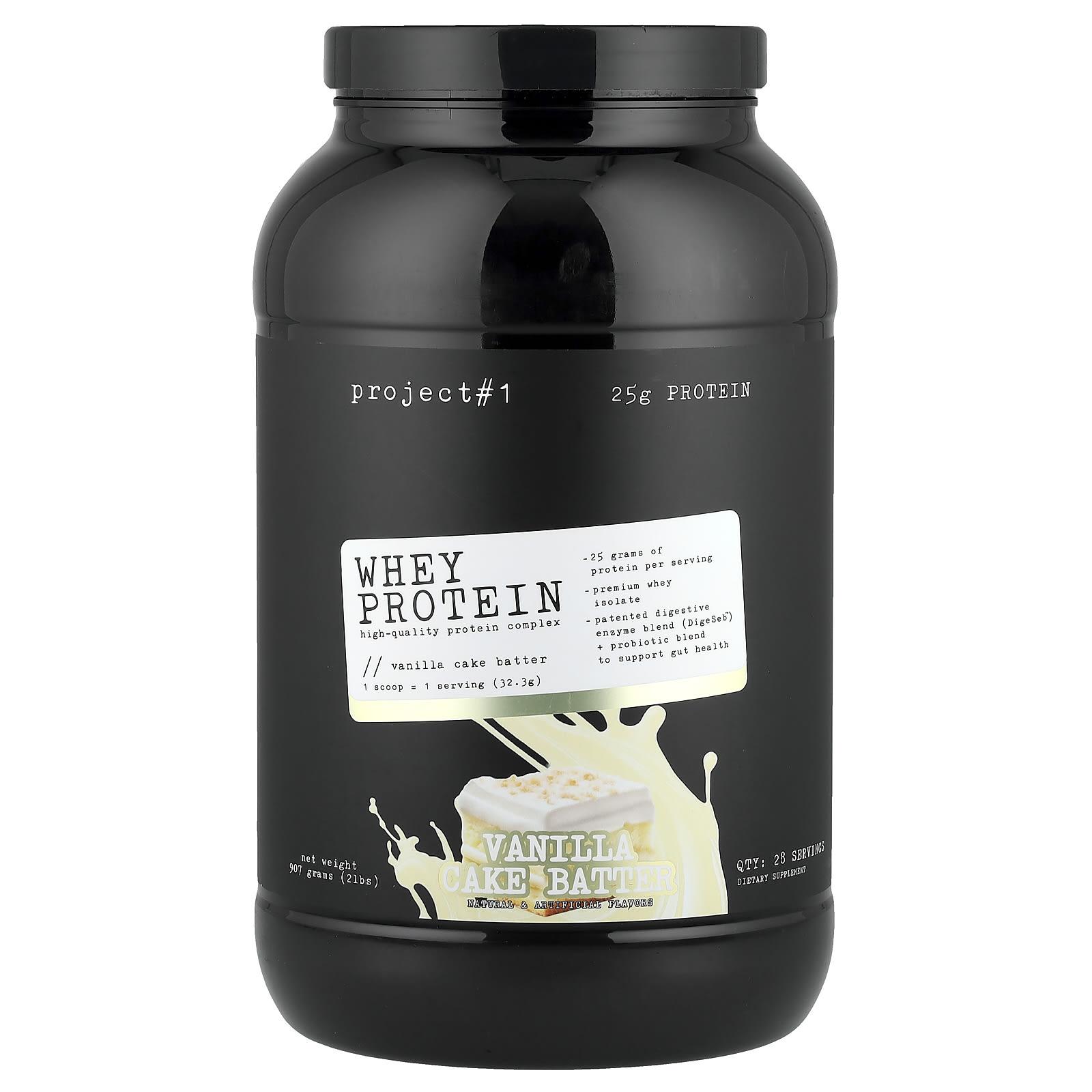 Project 1 Nutrition, Whey Protein, High-Quality Protein Complex, Vanilla Cake Batter, 907g (2lbs)
Project 1 Nutrition, Whey Protein, High-Quality Protein Complex, Vanilla Cake Batter, 907g (2lbs)