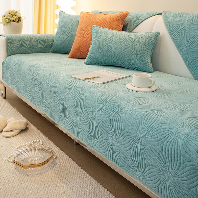 Простая зимняя стильная диванная подушка, однотонная короткая плюшевая подушка для гостиной, Нескользящая подушка на спинку дивана, полотенце, зимнее теплое 70*70cm