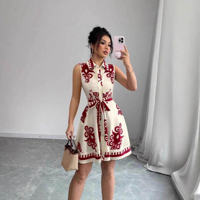 New Printed Slimming Dress Set Red XL
New Printed Slimming Dress Set Red XL