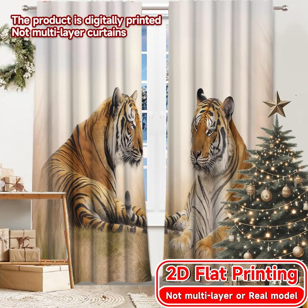 2pcs 2D FLAT PRINTING Curtains (Without Rod) Tiger Duo Halloween Festival Creative Curtains Machine Washable Fabric Curtains 100*130 Rod Pocket 1pcs
2pcs 2D FLAT PRINTING Curtains (Without Rod) Tiger Duo Halloween Festival Creative Curtains Machine Washable Fabric Curtains 100*130 Rod Pocket 1pcs