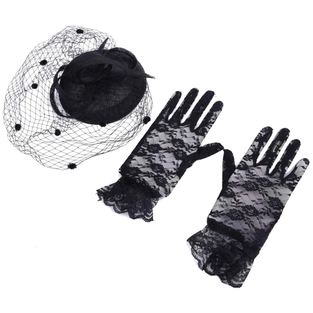 Lebonarier Cocktail Hat, Headpiece, Formal Hat, Gloves, Black
Lebonarier Cocktail Hat, Headpiece, Formal Hat, Gloves, Black