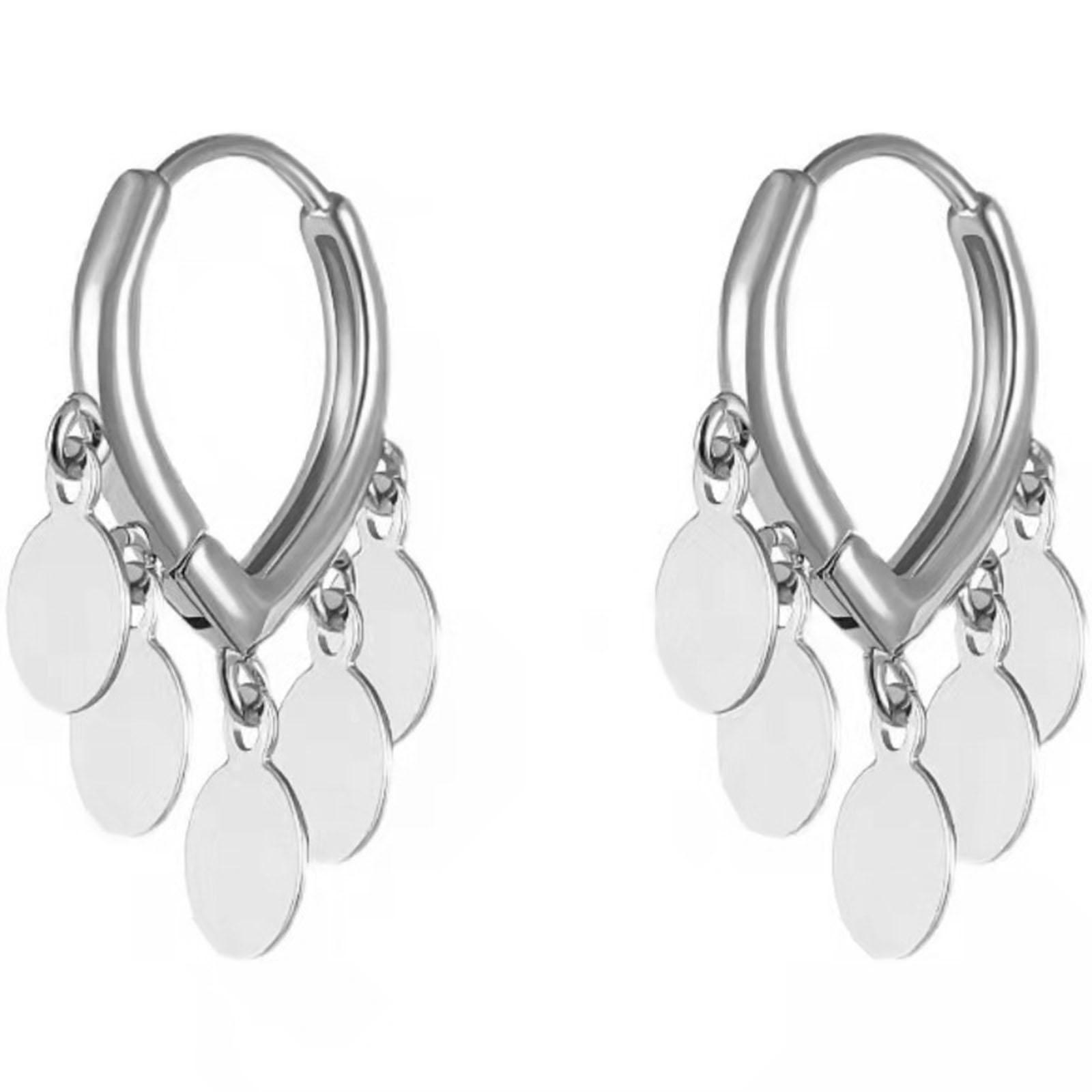 Small Round Disc Hoop Earrings Lightweight Dangle Hoop Earrings with Multiple Disc Charms Unique Design for Everyday Wear and Special Occasions one size
Small Round Disc Hoop Earrings Lightweight Dangle Hoop Earrings with Multiple Disc Charms Unique Design for Everyday Wear and Special Occasions one size