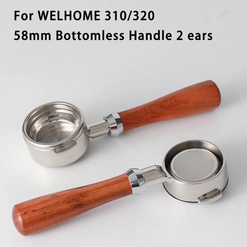 58mm Bottomless Portafilter for Welhome 310/330 Coffee Machine Stainless Steel Espresso Handle Filter Barista Accessories
58mm Bottomless Portafilter for Welhome 310/330 Coffee Machine Stainless Steel Espresso Handle Filter Barista Accessories