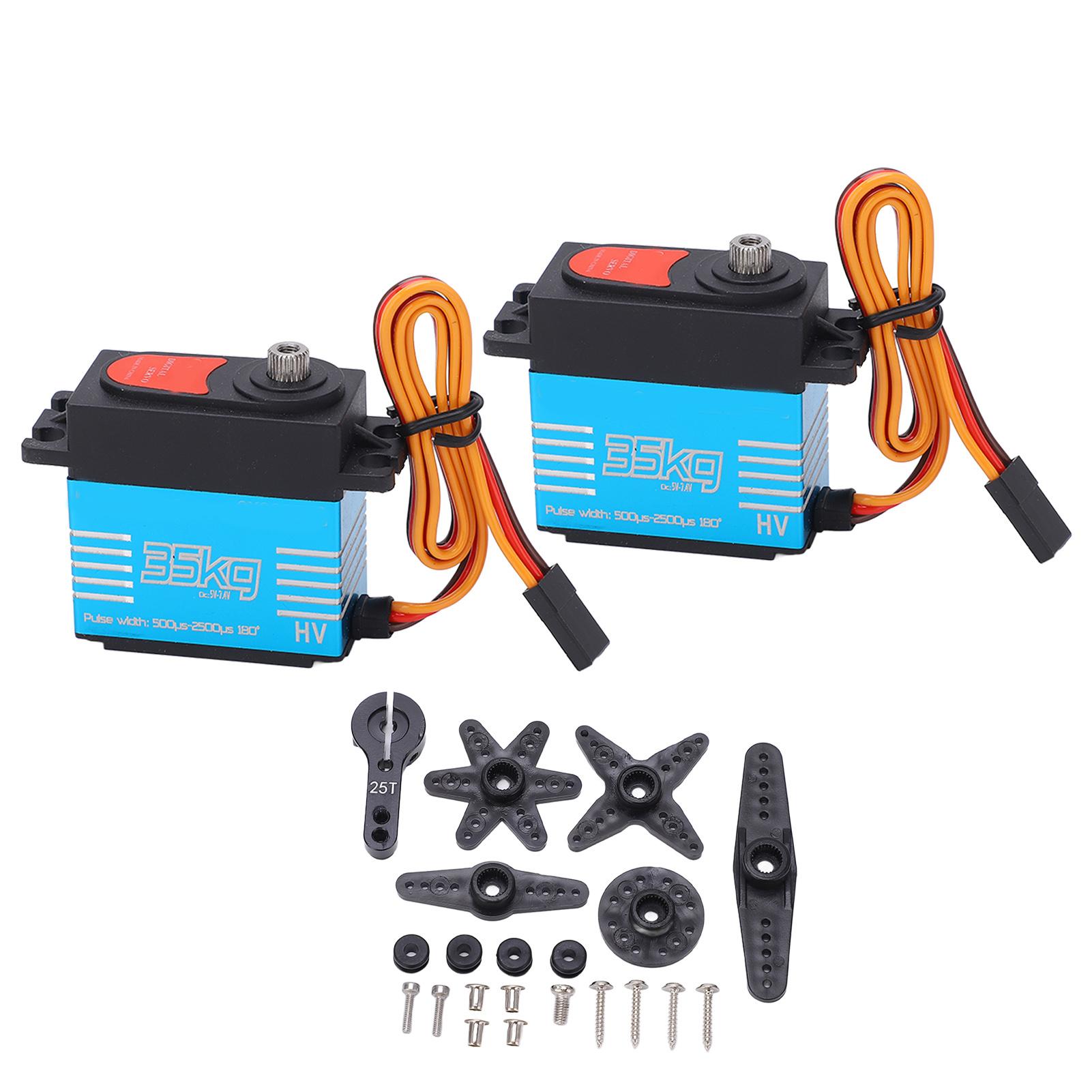 2PCS QY3235MG High Speed Metal Gear 35kg Large Torque Digital Servo for Scx10 1:81:10 RC Car Robot
2PCS QY3235MG High Speed Metal Gear 35kg Large Torque Digital Servo for Scx10 1:81:10 RC Car Robot
