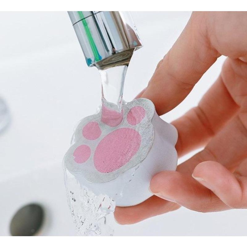 Протирание зеркального стекла, кошачий коготь, милая щетка для чистки стекла, волшебная губка для удаления клея, очиститель для кухни, ванной комнаты 1PCS розовый