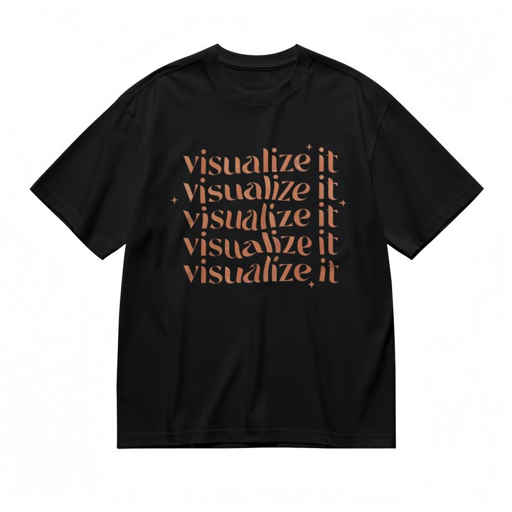 Women s T-shirt With Visualize It Graphic Unisex Black 100% Cotton Tops Summer 3XL
Women s T-shirt With Visualize It Graphic Unisex Black 100% Cotton Tops Summer 3XL