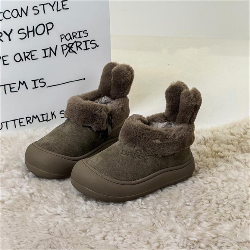 Winter Children Snow Boots Leather Cute Rabbit Ears Warm Fur Kids Shoes Non-slip Boys Girls Boots EU 22-37 27 армія зелений колір
Winter Children Snow Boots Leather Cute Rabbit Ears Warm Fur Kids Shoes Non-slip Boys Girls Boots EU 22-37 27 армія зелений колір
