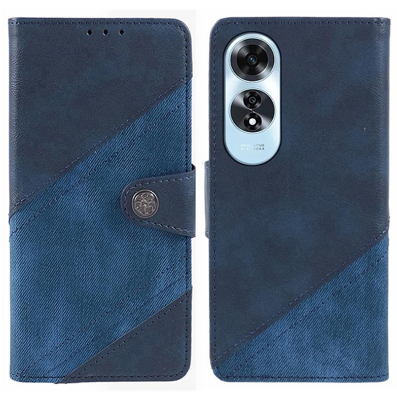 For Oppo A60 4G Case PU Leather Stand Wallet Splicing Phone Cover Dark Blue
For Oppo A60 4G Case PU Leather Stand Wallet Splicing Phone Cover Dark Blue