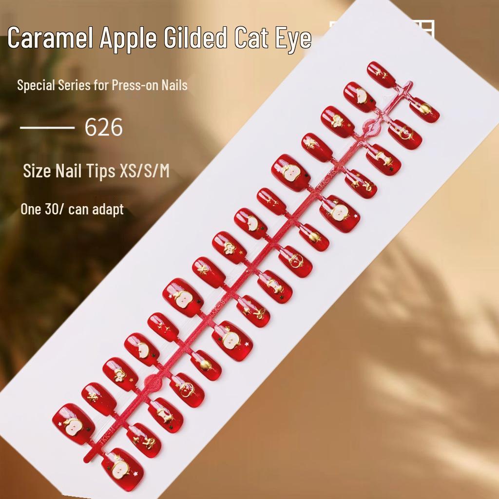 Gold-Plated Sugar Apple Cat Eye Wearable Nails - Cute Golden Fake Nails Set
Gold-Plated Sugar Apple Cat Eye Wearable Nails - Cute Golden Fake Nails Set