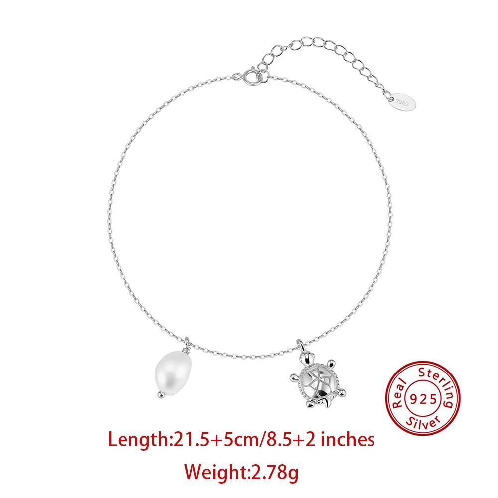 Effie Queen Pure 925 Sterling Silver Tortoise Pendant Chain Anklet with Real Pearl Cute Fine Jewelry Accessories Summer SA98
Effie Queen Pure 925 Sterling Silver Tortoise Pendant Chain Anklet with Real Pearl Cute Fine Jewelry Accessories Summer SA98