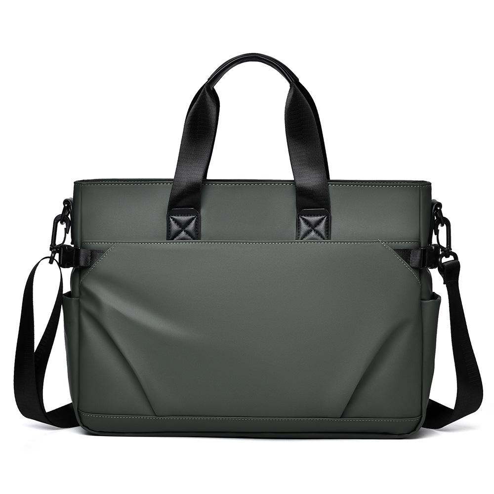 Деловая наплечная сумка Мужская многофункциональная сумка-тоут Сумка общего назначения Многокарманный деловой портфель зелёный