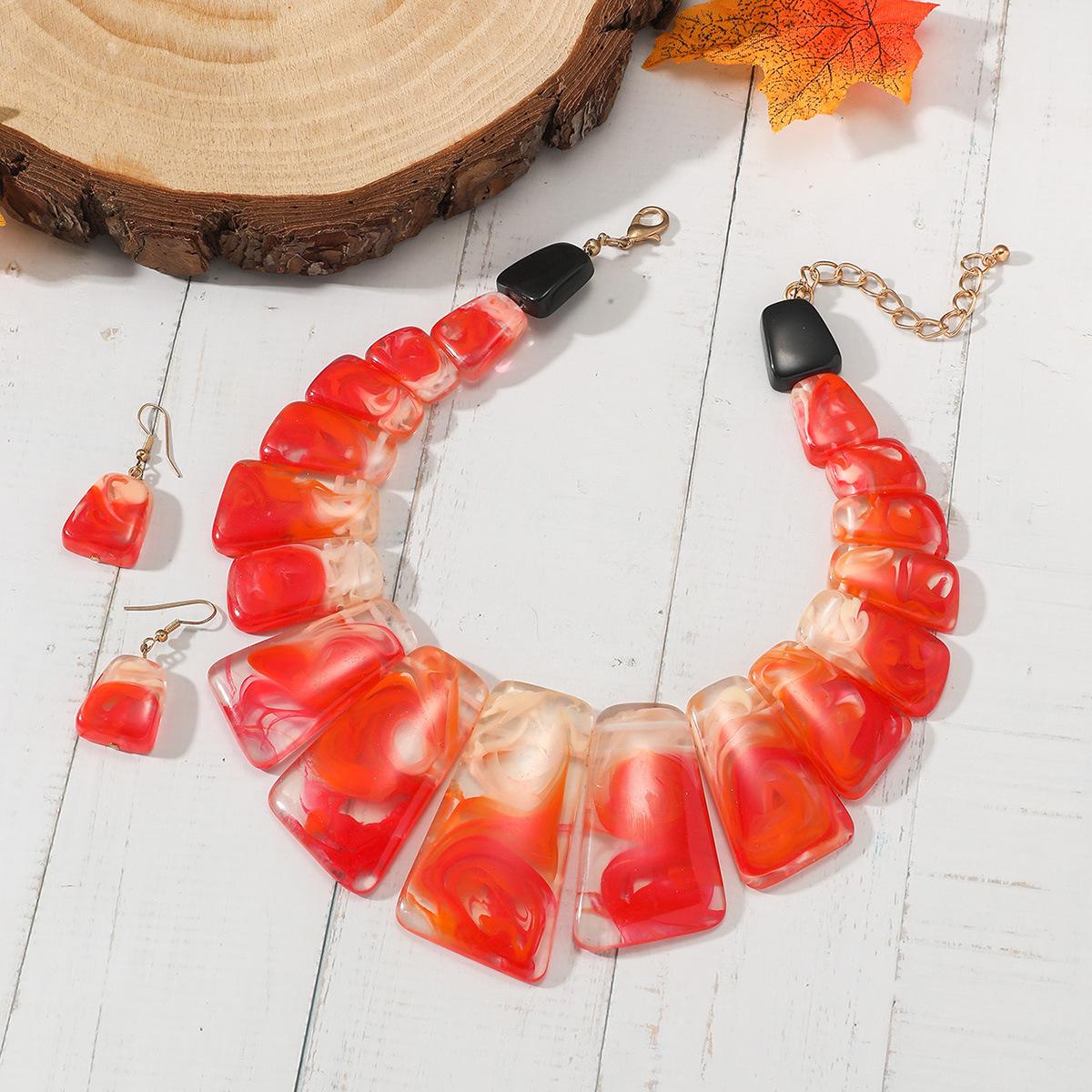 Богемное акриловое колье-колье для женщин, полимерные геометрические шейные цепочки, подвески, ювелирный воротник
Богемное акриловое колье-колье для женщин, полимерные геометрические шейные цепочки, подвески, ювелирный воротник