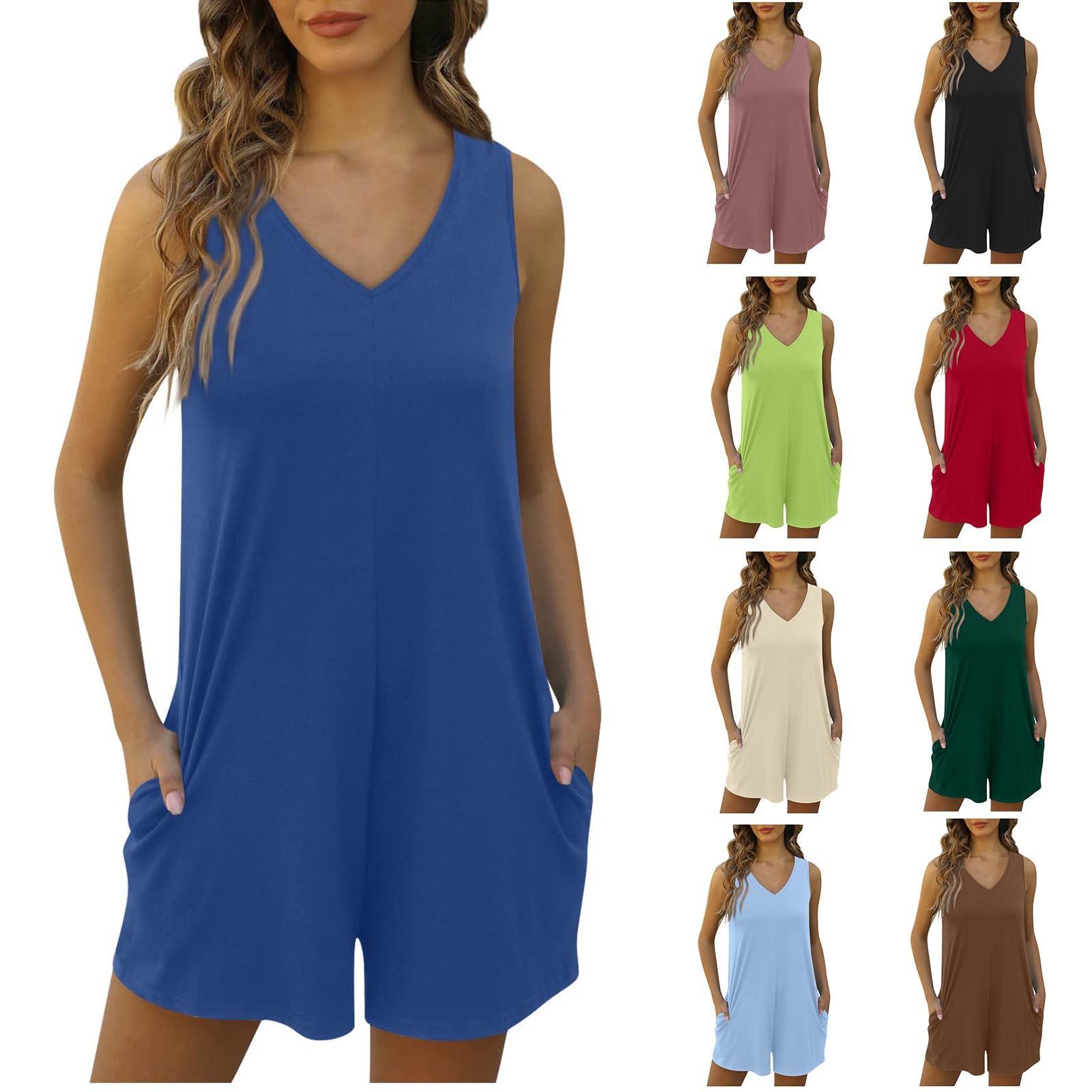 (Куниде) Женский комбинезон без рукавов с v-образным вырезом, весенние и летние повседневные брюки с широкими штанинами для отпуска
(Куниде) Женский комбинезон без рукавов с v-образным вырезом, весенние и летние повседневные брюки с широкими штанинами для отпуска