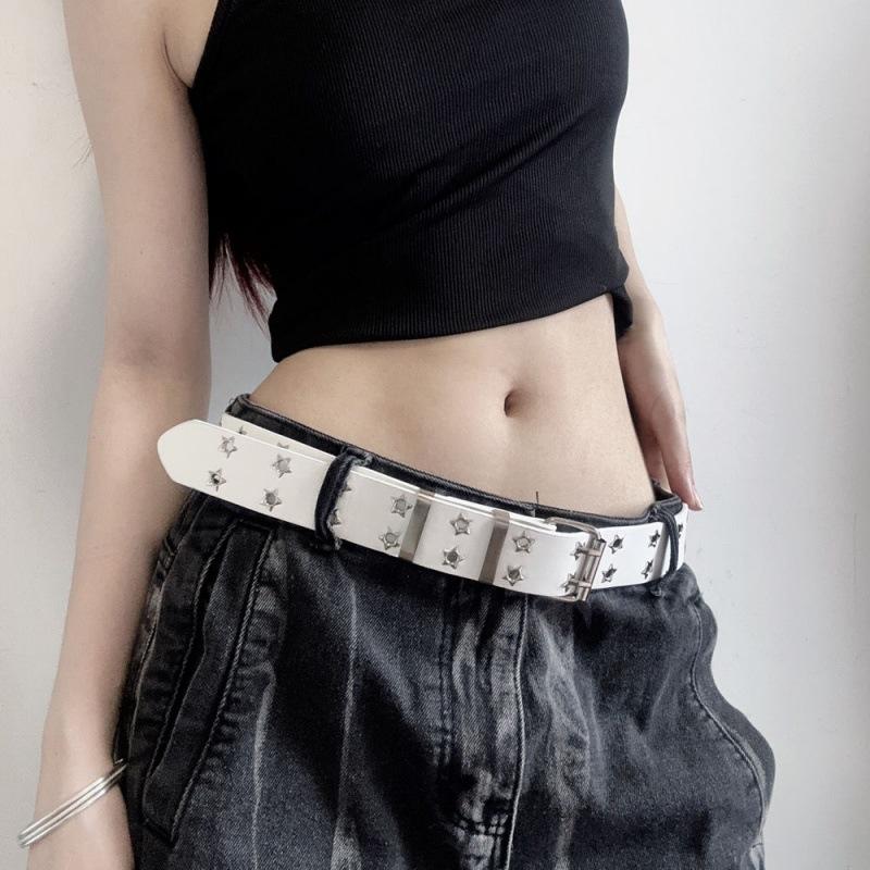 Row Double Eyecatching Star Design Casual Belt For Womens Trendy Wardrobe Star Belt White
Row Double Eyecatching Star Design Casual Belt For Womens Trendy Wardrobe Star Belt White