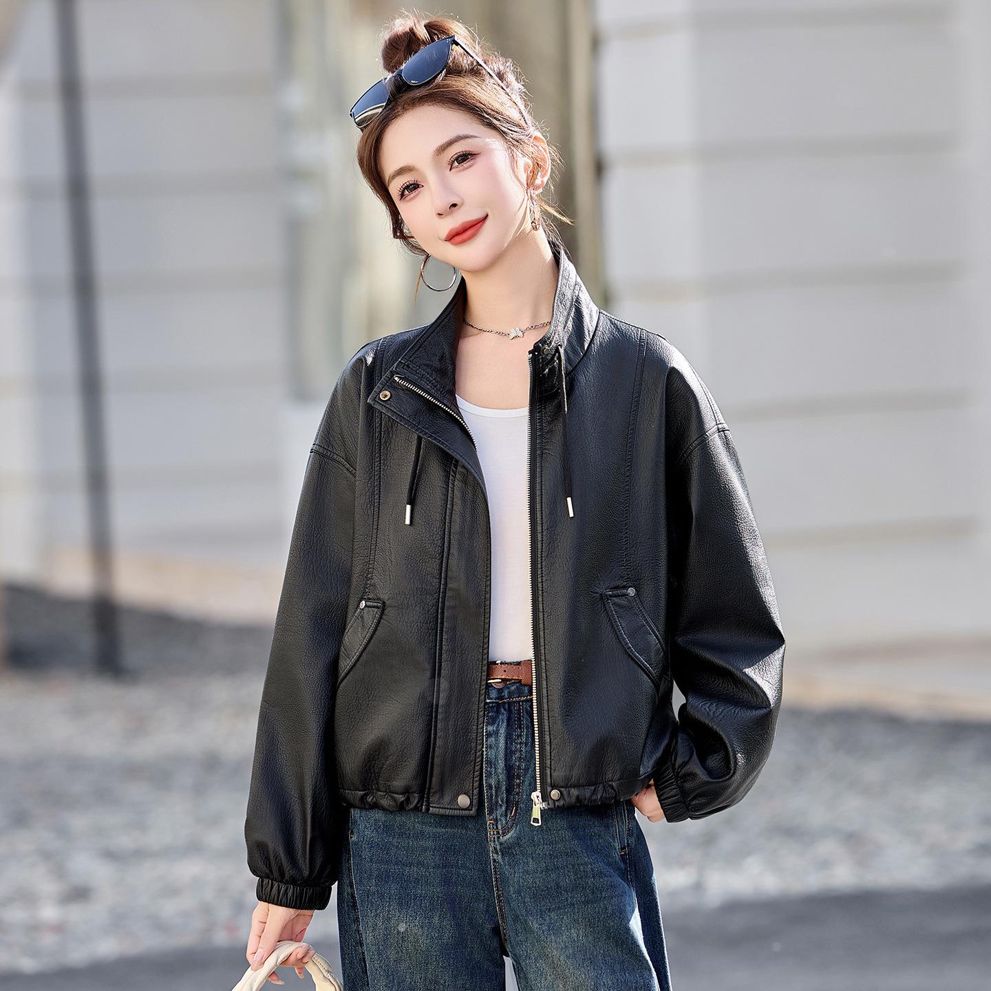 Women s Petite Leather Stand-Collar Jacket - Slimming, Stylish Motorcycle Style, Spring 2026 Fashion XL
Women s Petite Leather Stand-Collar Jacket - Slimming, Stylish Motorcycle Style, Spring 2026 Fashion XL