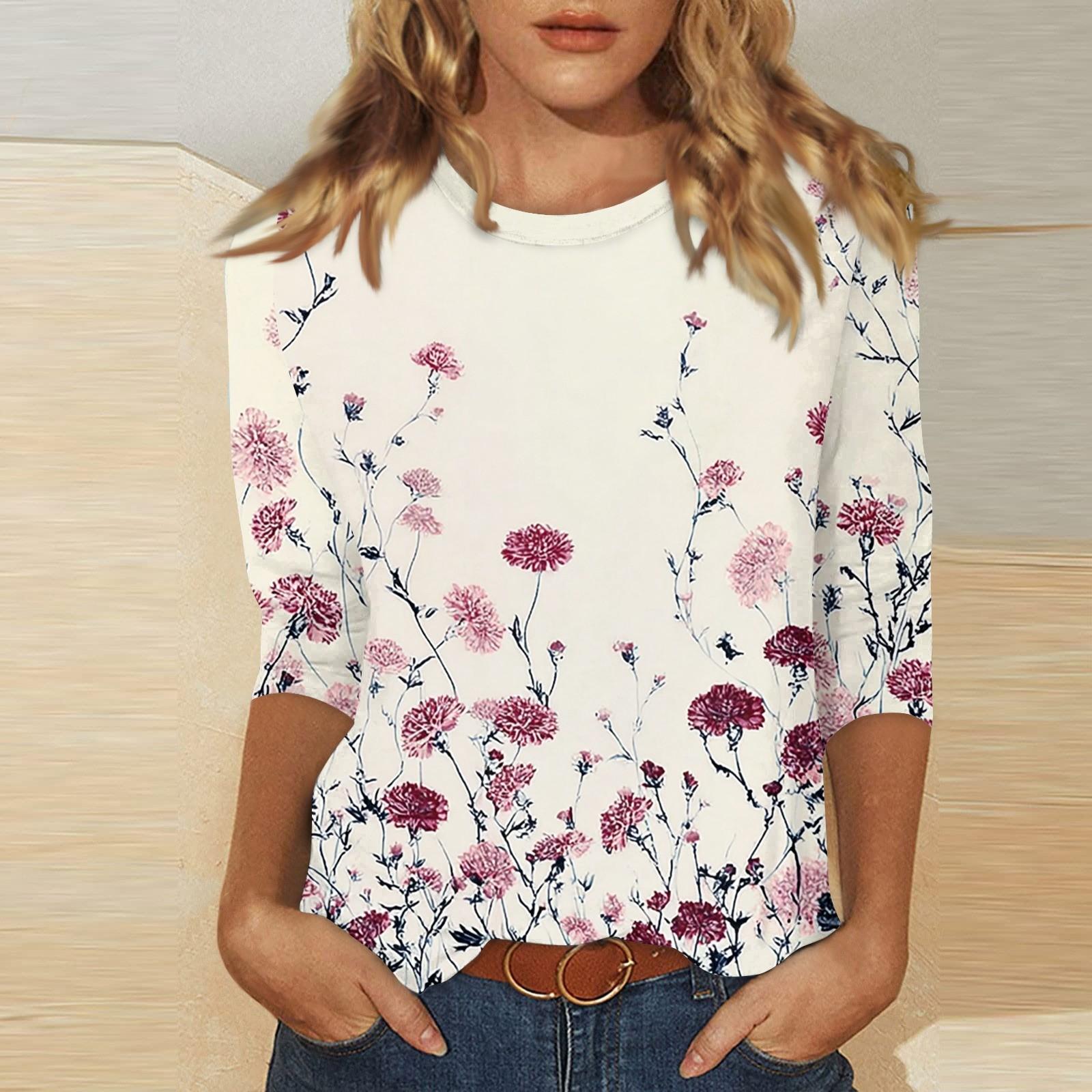 Женская модная повседневная свободная футболка с круглым вырезом и рукавами 3/4 с принтом, женский топ S розовый
Женская модная повседневная свободная футболка с круглым вырезом и рукавами 3/4 с принтом, женский топ S розовый