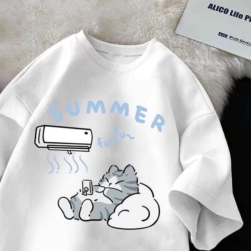 Summer Japanese Cartoon Cute Cat Funny Printed Short-sleeved T-shirt for Ladies and Boys Same Loose Casual Large-size Top 6XL
Summer Japanese Cartoon Cute Cat Funny Printed Short-sleeved T-shirt for Ladies and Boys Same Loose Casual Large-size Top 6XL