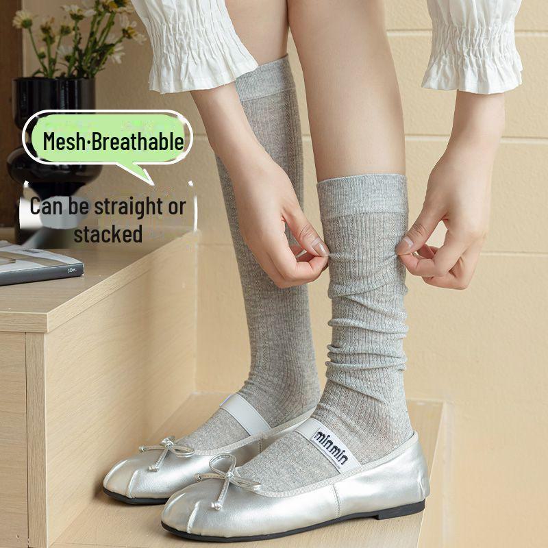 Dui Dui Women s Summer Thin Cotton Mesh Calf Socks, White JK Long Japanese Style 2 Styles (One Size)
Dui Dui Women s Summer Thin Cotton Mesh Calf Socks, White JK Long Japanese Style 2 Styles (One Size)