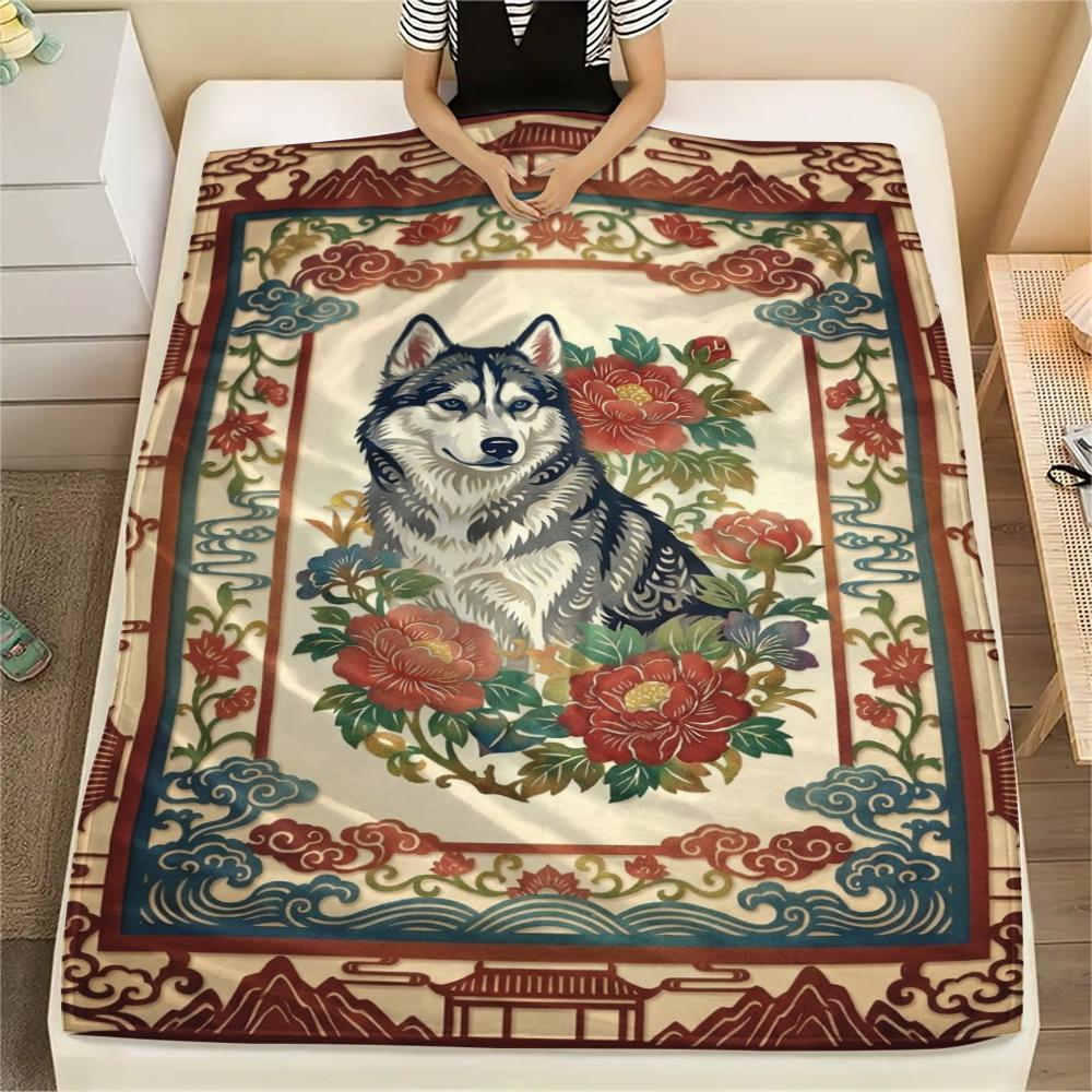 Husky Dog Print Flannel Blanket, High quality Comfortable for All Seasons, Home Decor, Warmth and Comfort, Perfect for Christmas Gifts60 80cm x 120cm
Husky Dog Print Flannel Blanket, High quality Comfortable for All Seasons, Home Decor, Warmth and Comfort, Perfect for Christmas Gifts60 80cm x 120cm