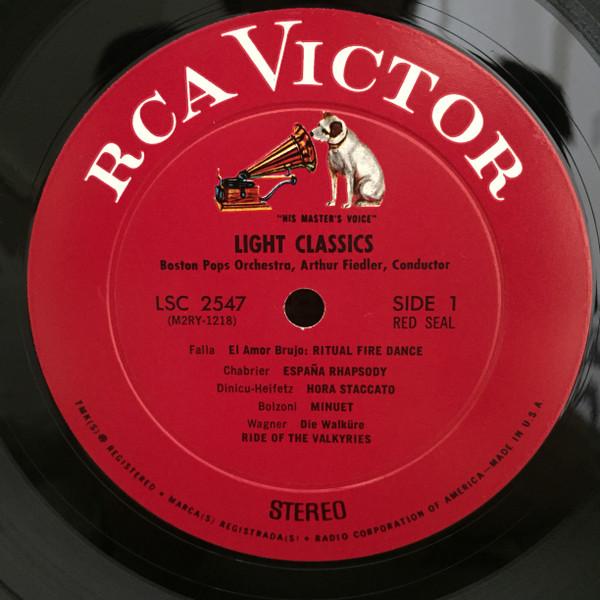 LP Record BOSTON POPS FIEDLER Light Classics LSC2547 RCA VICTOR RED 1965 US Classical Used
LP Record BOSTON POPS FIEDLER Light Classics LSC2547 RCA VICTOR RED 1965 US Classical Used
