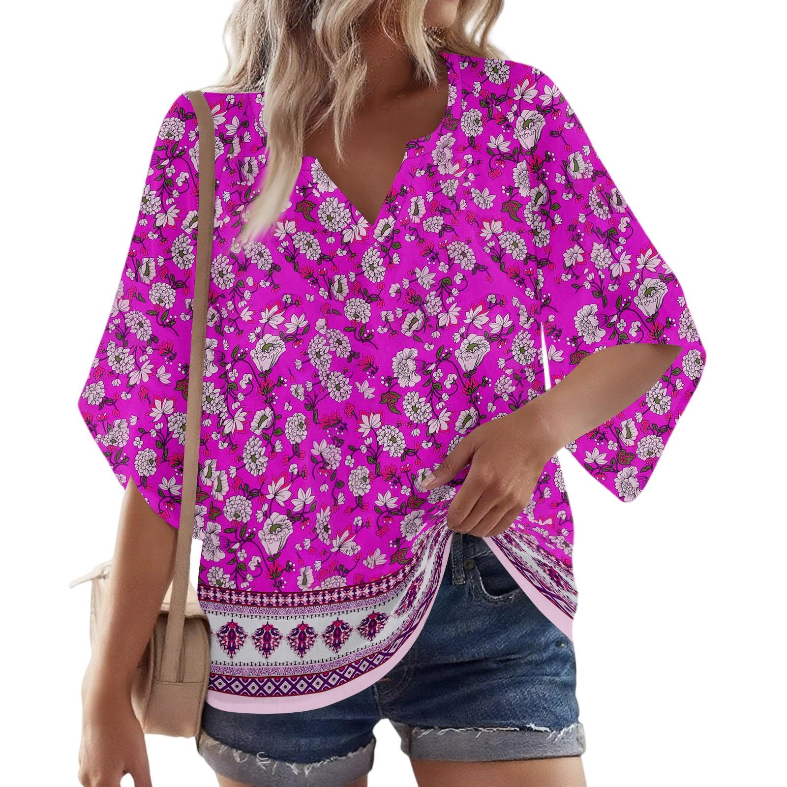 Женская блузка с рукавом 3/4, V-образным вырезом и цветочным принтом, повседневная, свободная туника XL
Женская блузка с рукавом 3/4, V-образным вырезом и цветочным принтом, повседневная, свободная туника XL