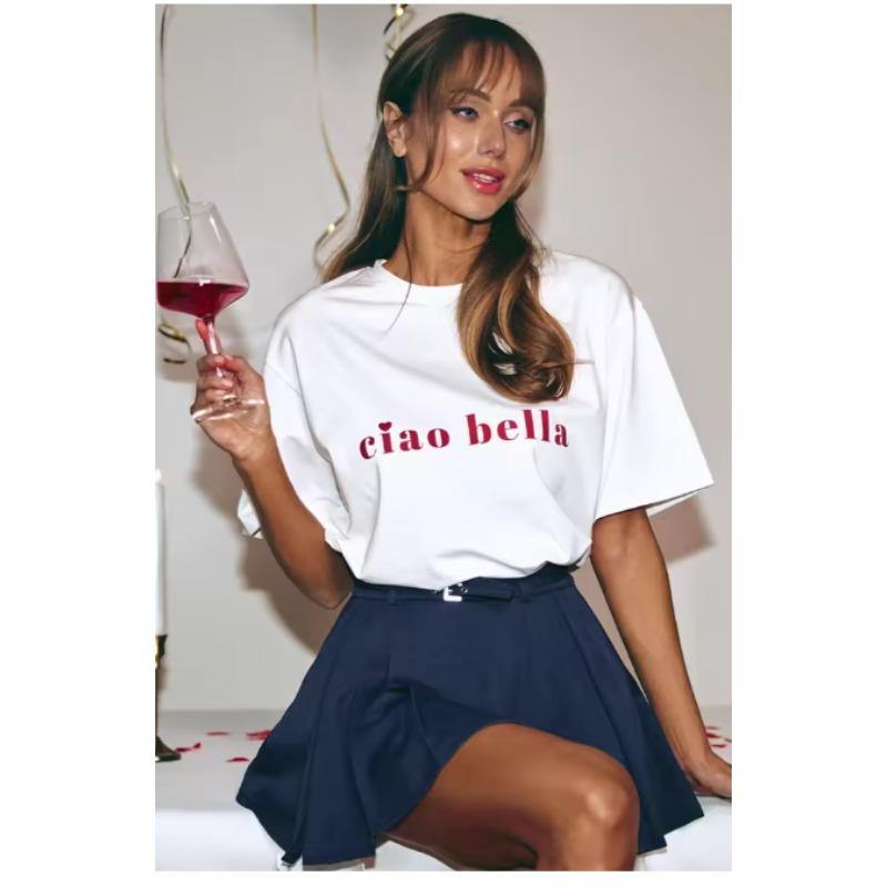 Summer Retro Ins Street Clothing Ladies Printed Tshirts Fashionable Cotton Loose Y2k Casual Oneck Hiphop Halfsleeved Tops S
Summer Retro Ins Street Clothing Ladies Printed Tshirts Fashionable Cotton Loose Y2k Casual Oneck Hiphop Halfsleeved Tops S