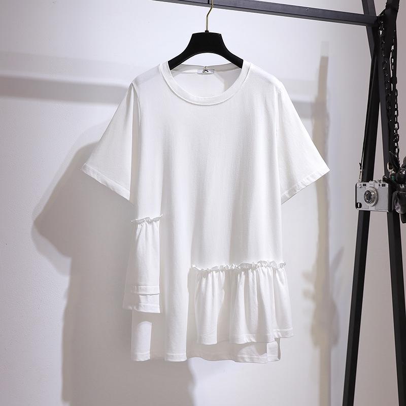 Korean Style Slimming Ruffle Patchwork Mid-Length T-Shirt - Women s Plus Size, Summer 2024 3XL for 160-190 lbs
Korean Style Slimming Ruffle Patchwork Mid-Length T-Shirt - Women s Plus Size, Summer 2024 3XL for 160-190 lbs