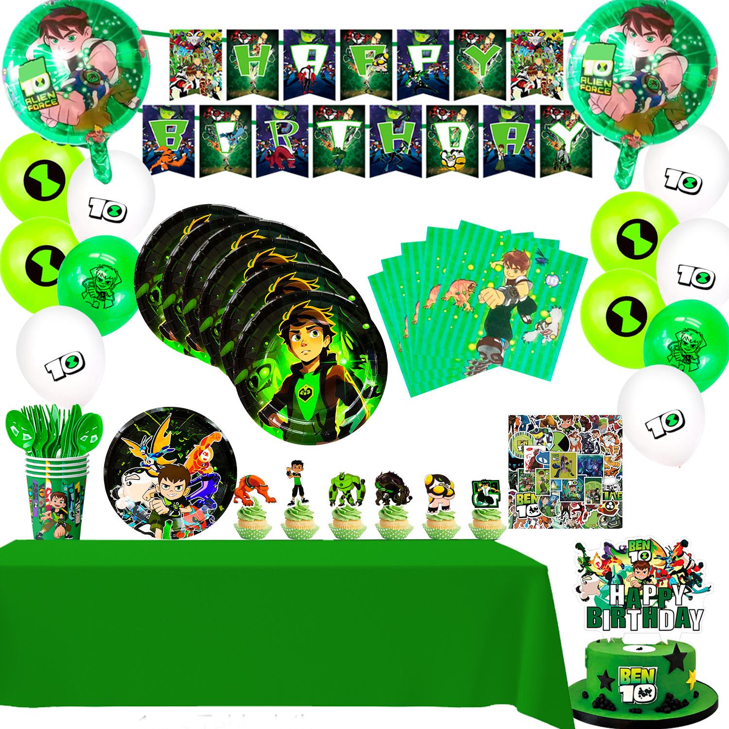163pcs Cartoon Party Supplies, Cartoon Party Decors & Tableware - Cartoon Decors Banner Balloons Plates Napkins Cups Tablecloth Cake Topper etc зелёный
163pcs Cartoon Party Supplies, Cartoon Party Decors & Tableware - Cartoon Decors Banner Balloons Plates Napkins Cups Tablecloth Cake Topper etc зелёный