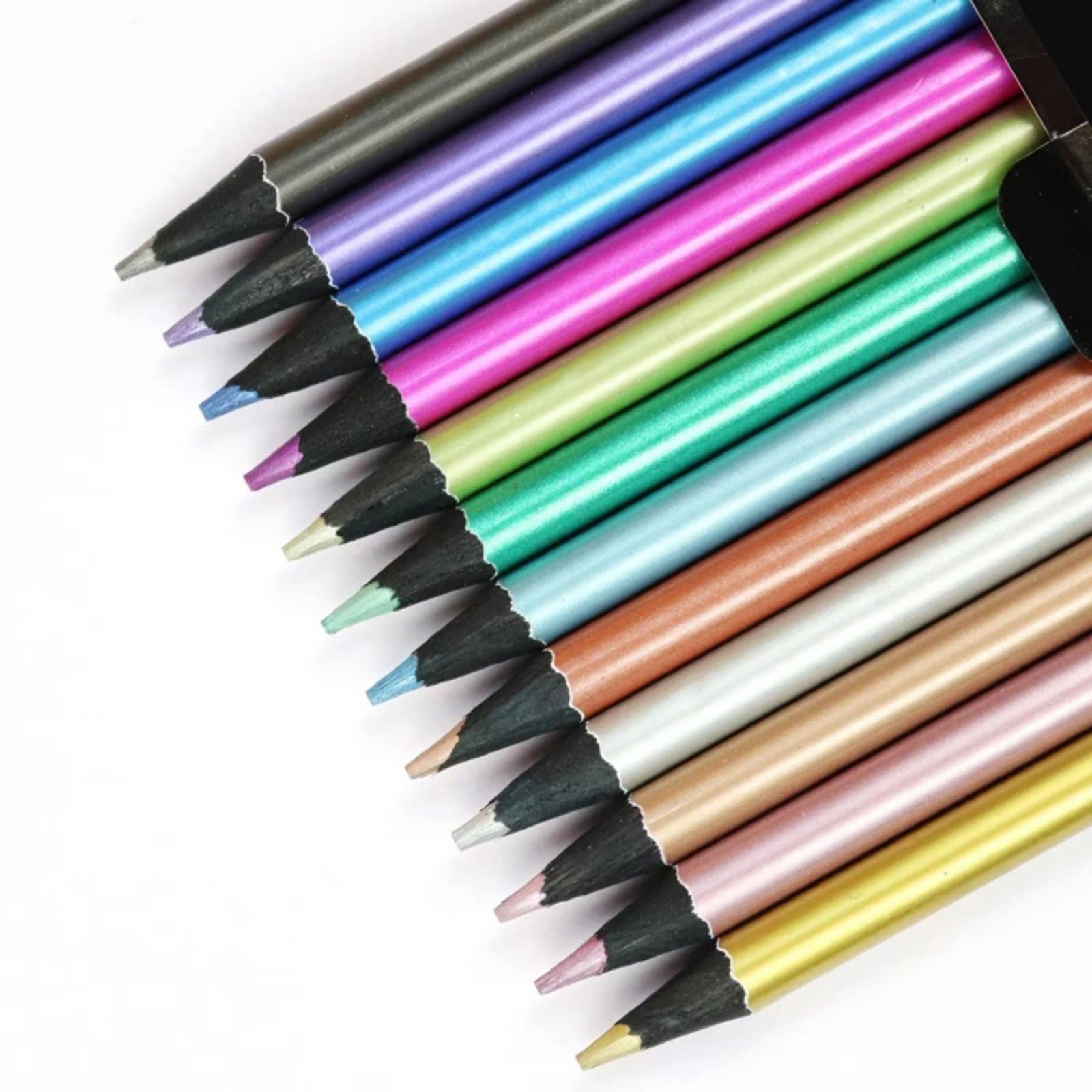 Copeflap Colored Pencils Metallic Colored Pencils Metallic Color Glitter Gold Silver Copper Fluorescent Colors (12 Colors)
Copeflap Colored Pencils Metallic Colored Pencils Metallic Color Glitter Gold Silver Copper Fluorescent Colors (12 Colors)