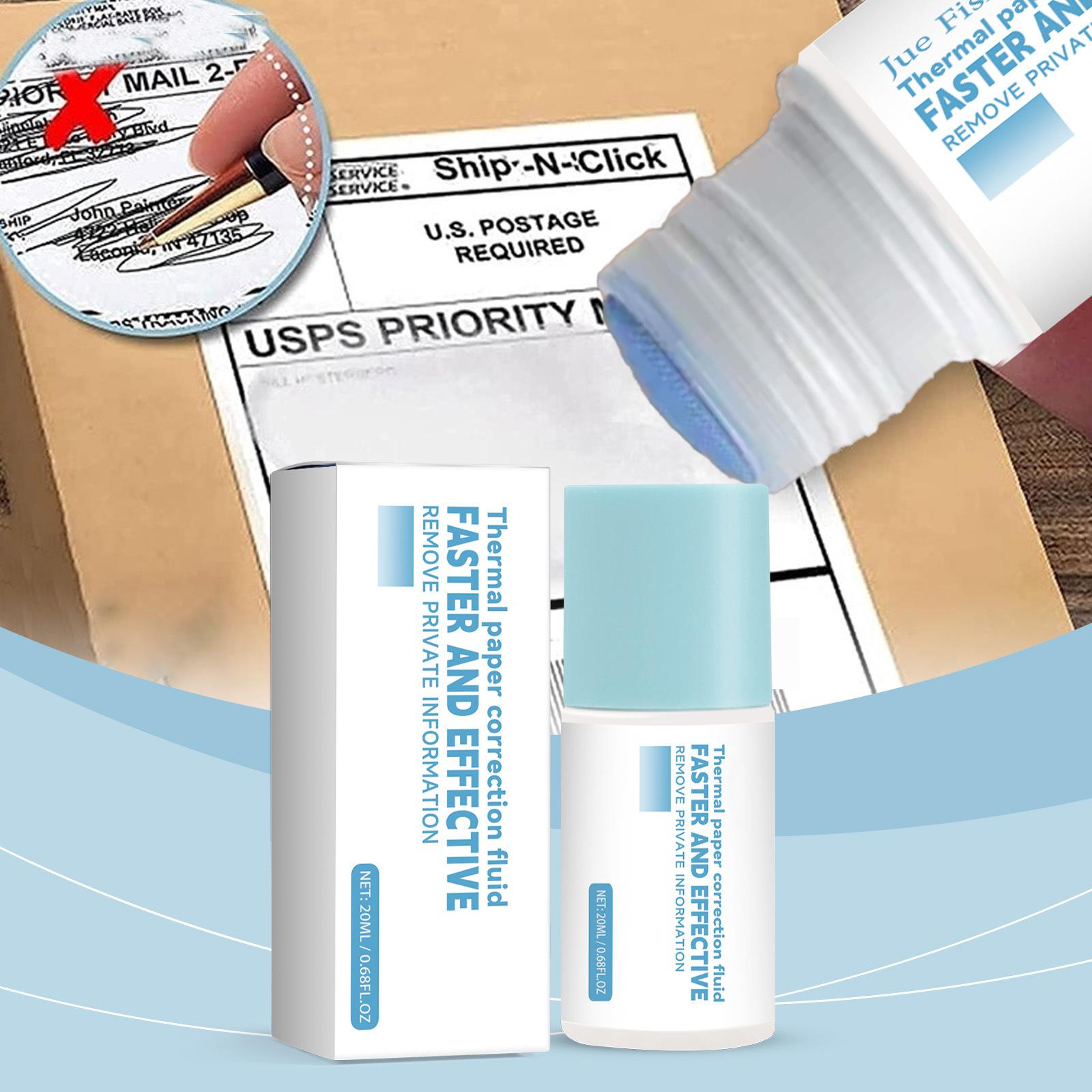 Thermal Paper Correction Fluid; Privacy Against Identity Theft And Misuse Of Receipt Information.20ml One Size
Thermal Paper Correction Fluid; Privacy Against Identity Theft And Misuse Of Receipt Information.20ml One Size