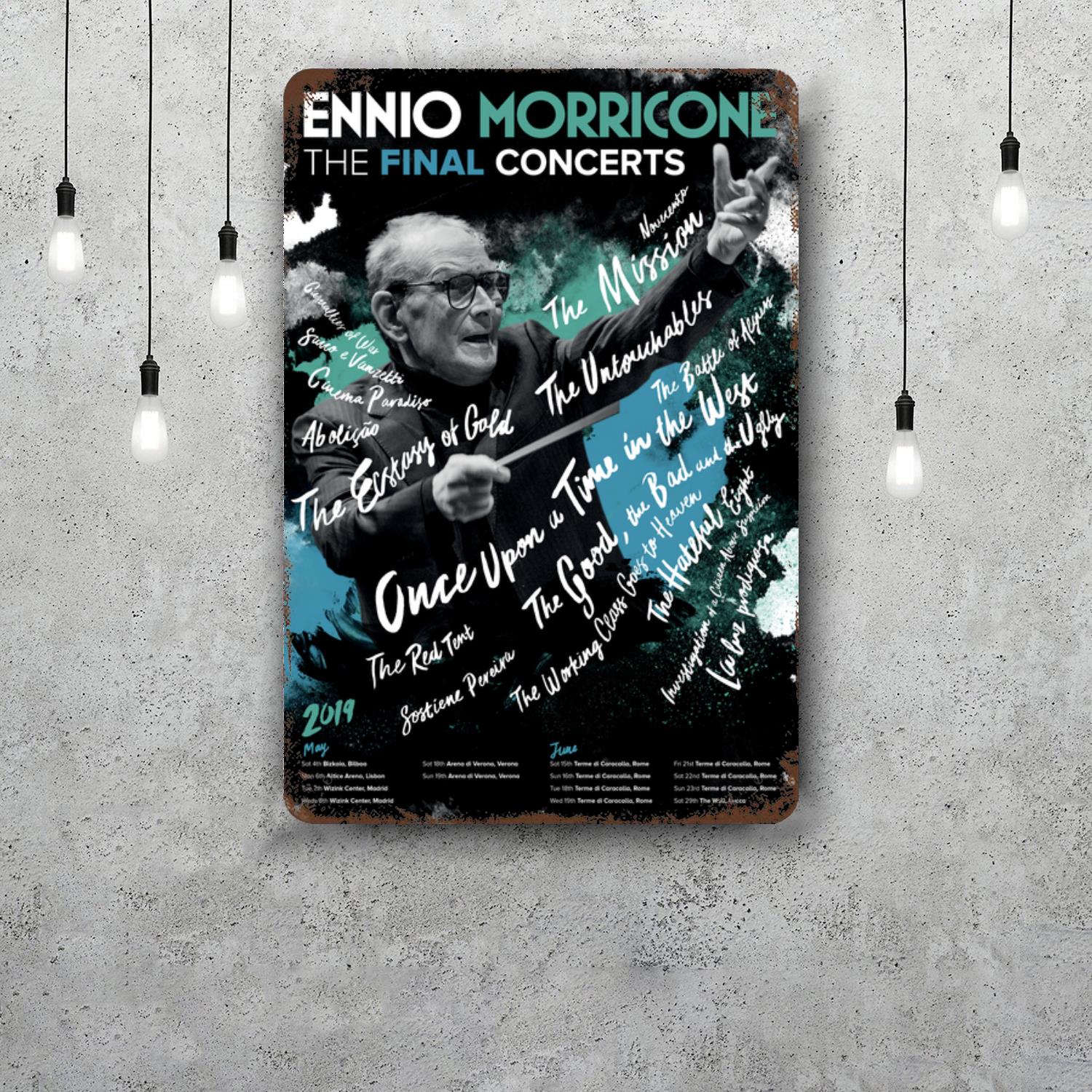 ennio morricone Classic Poster Rusty Metal Plaque Retro Decorative Plate Bar Man Cave Garage Club Metal Sign Wall Decoration 20x30cm(7.8x11.8inch)
ennio morricone Classic Poster Rusty Metal Plaque Retro Decorative Plate Bar Man Cave Garage Club Metal Sign Wall Decoration 20x30cm(7.8x11.8inch)
