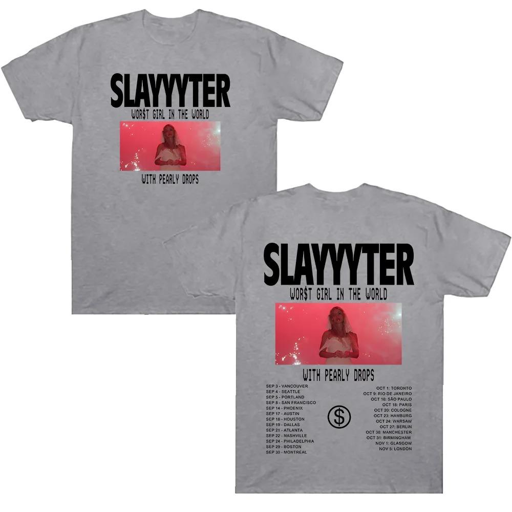 WOR$T GIRL IN THE WORLD TOUR T Shirts Slayyyter Fashion 2026 Short Sleeve Tees Trendy Y2K Women Men High Quality Cotton T-shirts XXL
WOR$T GIRL IN THE WORLD TOUR T Shirts Slayyyter Fashion 2026 Short Sleeve Tees Trendy Y2K Women Men High Quality Cotton T-shirts XXL