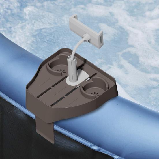 Hot Tub Tray Table 3-in-1 Adjustable Tray Table with Cup Holder Phone Holder Hot Tub Side Table for Most Inflatable Hot Tubs Spas сірий
Hot Tub Tray Table 3-in-1 Adjustable Tray Table with Cup Holder Phone Holder Hot Tub Side Table for Most Inflatable Hot Tubs Spas сірий