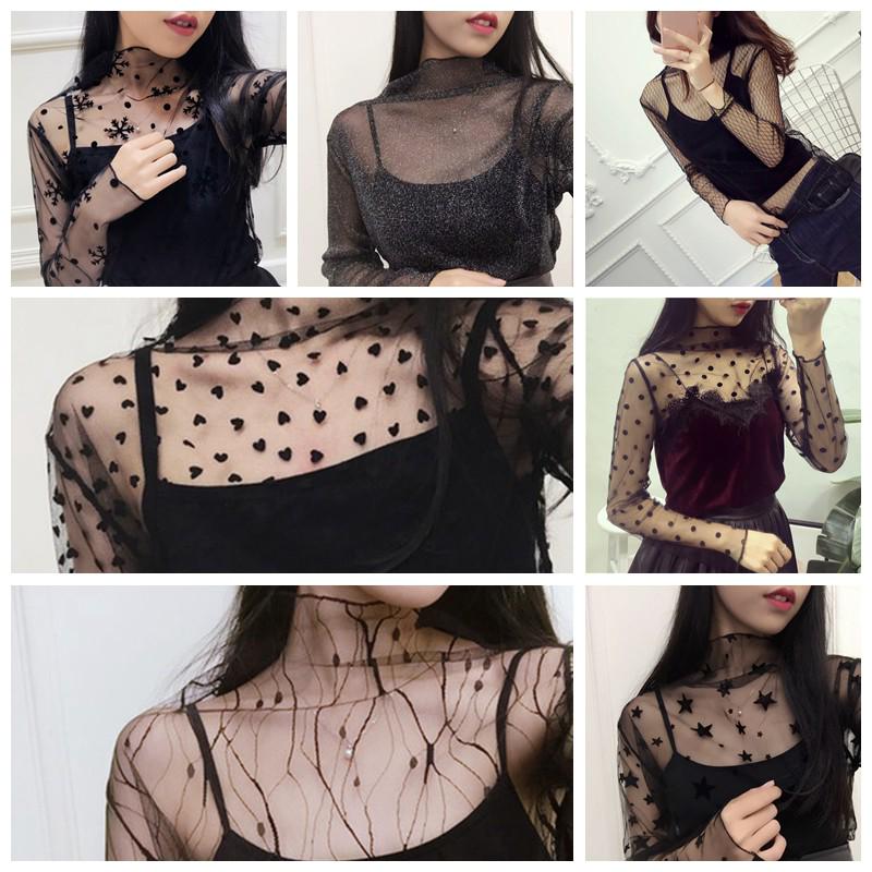 Женщины Сетка See-through Черные рубашки Сексуальные тройники с длинным рукавом Футболки Топы
Женщины Сетка See-through Черные рубашки Сексуальные тройники с длинным рукавом Футболки Топы