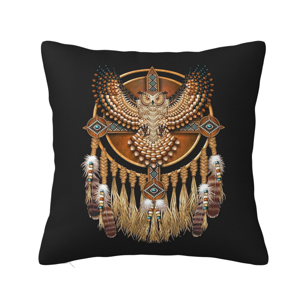 Native American Beadwork Owl Mandala Square Pillowcase Cushion Cover Pillow Case Throw Pillow Cover for Home Bedroom Car 12x12Inch
Native American Beadwork Owl Mandala Square Pillowcase Cushion Cover Pillow Case Throw Pillow Cover for Home Bedroom Car 12x12Inch