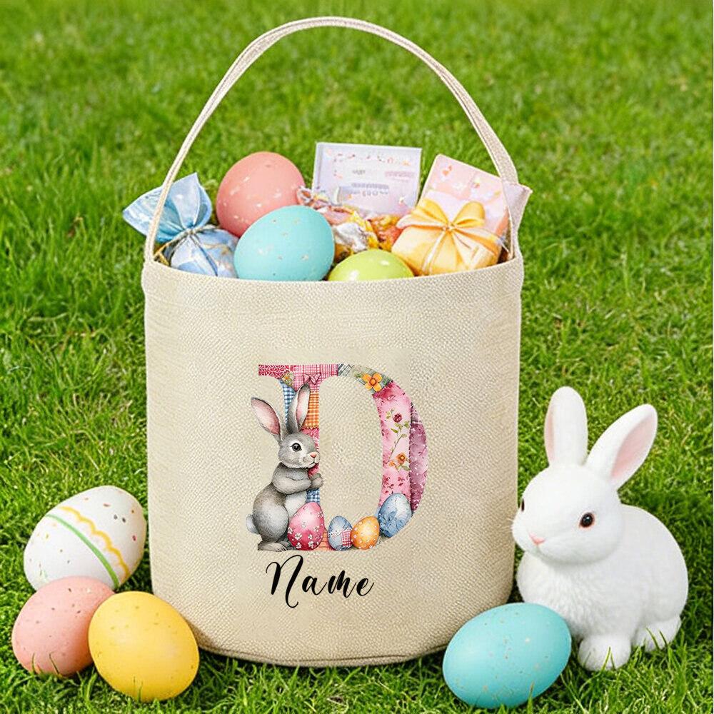 Personalized Easter Basket with Name Initial Bunny Basket for Kids Custom Easter Bag for Boys Girls Kid Egg Hunt Bag Easter Gift
Personalized Easter Basket with Name Initial Bunny Basket for Kids Custom Easter Bag for Boys Girls Kid Egg Hunt Bag Easter Gift