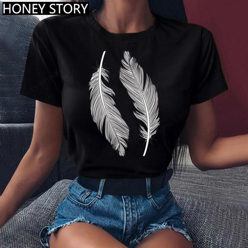 Female Summer Short Sleeve T Shirt Women Clothes Lady Tees Flowers Skull Graphic Printed Cute 90s Style Fashion Tops 3XL чорний
Female Summer Short Sleeve T Shirt Women Clothes Lady Tees Flowers Skull Graphic Printed Cute 90s Style Fashion Tops 3XL чорний