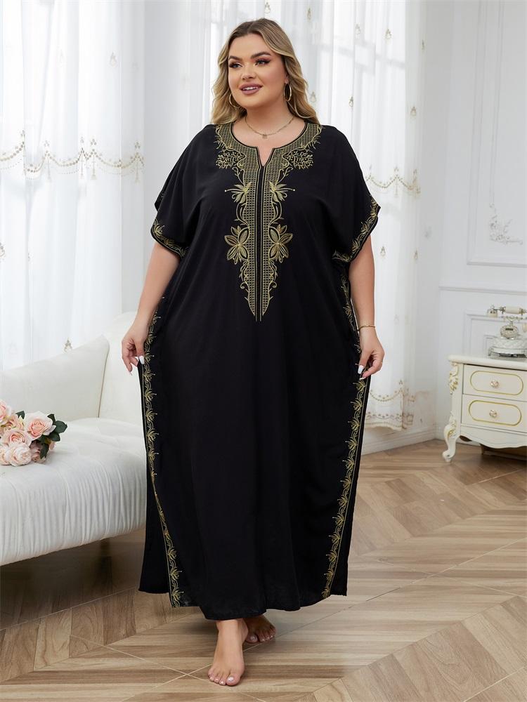 EDOLYNSA Женский свободный черный кафтан с золотой вышивкой, пляжная одежда, купальник, домашняя одежда, богемное пляжное платье Q1656 One Size чёрный
EDOLYNSA Женский свободный черный кафтан с золотой вышивкой, пляжная одежда, купальник, домашняя одежда, богемное пляжное платье Q1656 One Size чёрный