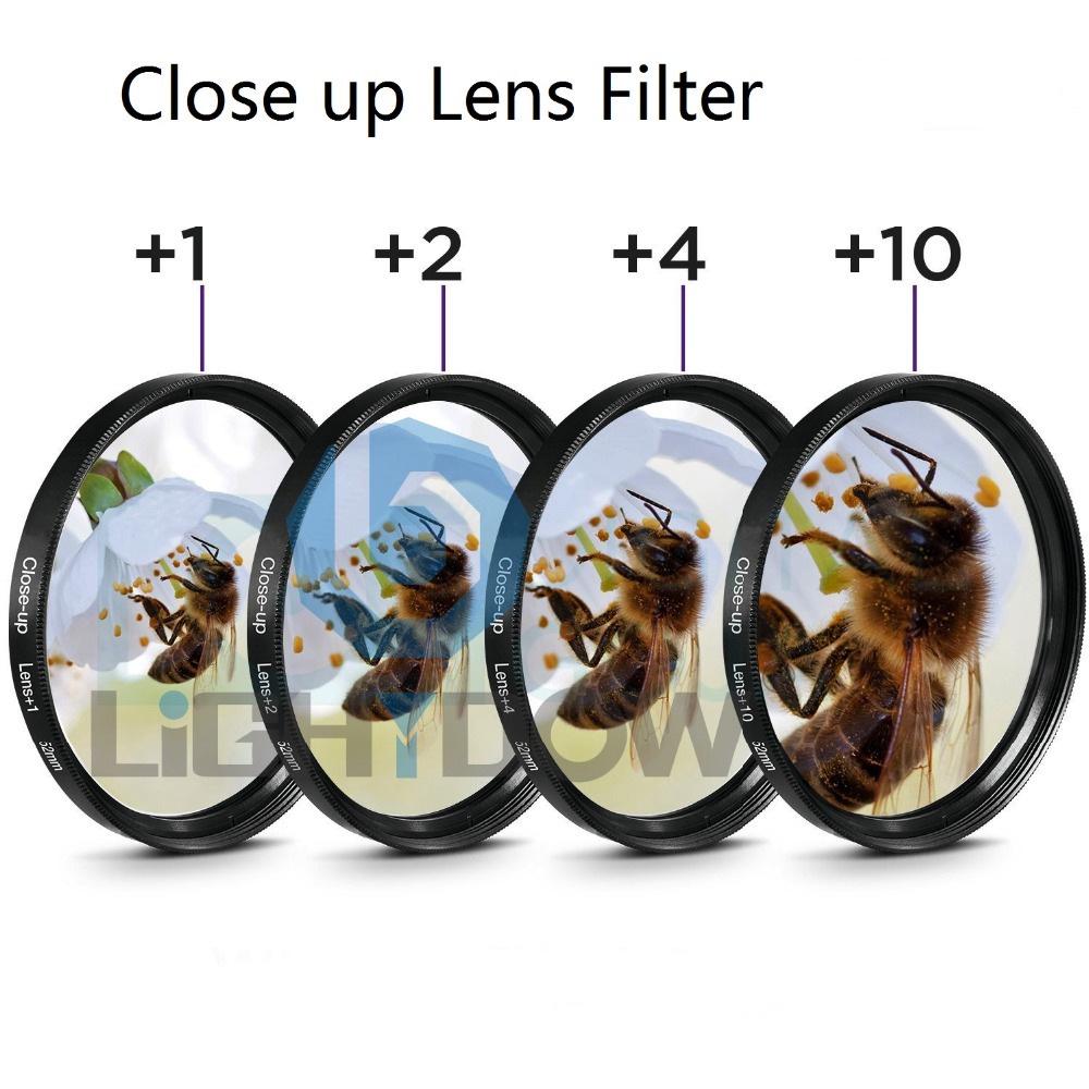 Universal Macro Close-up Lens Filter Set: +1, +2, +4, +10 37mm
Universal Macro Close-up Lens Filter Set: +1, +2, +4, +10 37mm