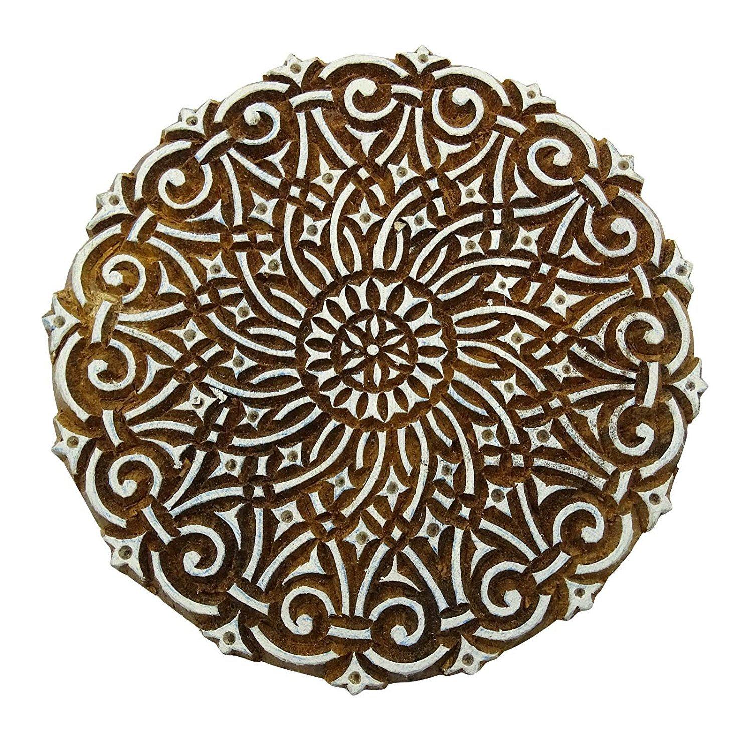 Handcarved Printing Block Wooden Texile Stamp Floral Stamp Blockprint 5 Diameter коричневий
Handcarved Printing Block Wooden Texile Stamp Floral Stamp Blockprint 5 Diameter коричневий