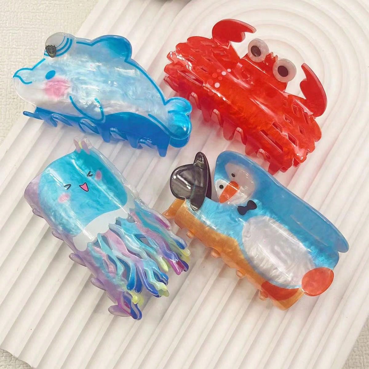 1pc Water Pattern Acrylic Cute Fashion Cartoon Double sided Printing Hair Claw Ocean Series Shark Clip
1pc Water Pattern Acrylic Cute Fashion Cartoon Double sided Printing Hair Claw Ocean Series Shark Clip