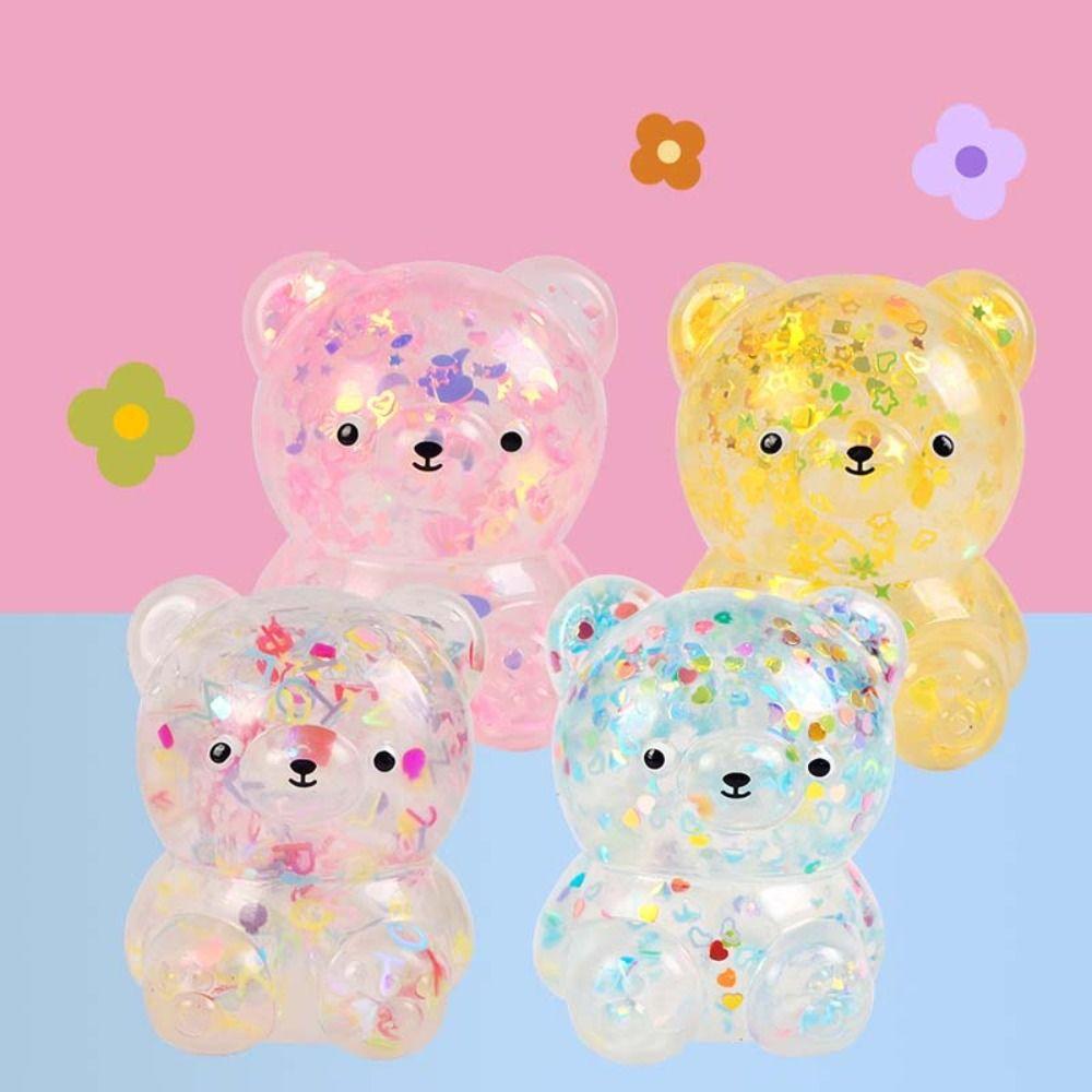 Colorful Sequins Bear Squeeze Toy Soft TPR Squeezable Bear Toys Gummy Bear For Kids Gift 1pc random
Colorful Sequins Bear Squeeze Toy Soft TPR Squeezable Bear Toys Gummy Bear For Kids Gift 1pc random