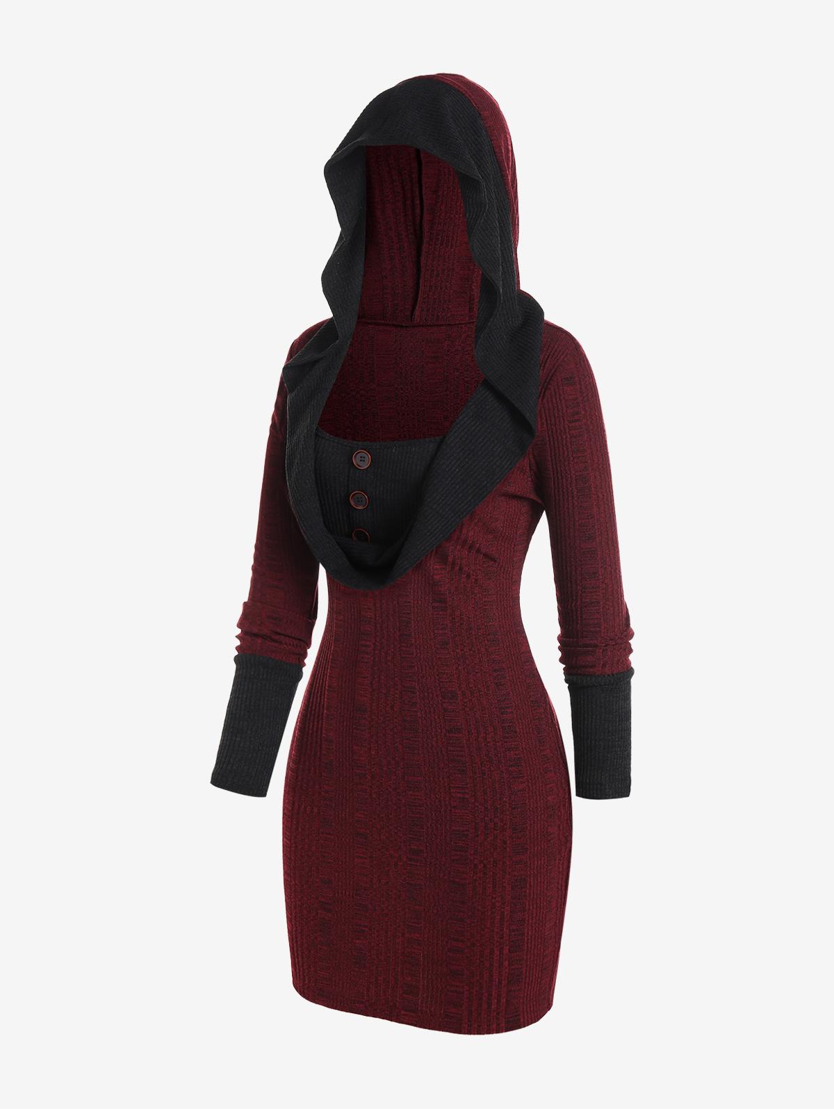 Rosegal Plus Size Облегающее платье с капюшоном и двухцветной драпировкой спереди в рубчик 2XL глубокий/красный
Rosegal Plus Size Облегающее платье с капюшоном и двухцветной драпировкой спереди в рубчик 2XL глубокий/красный