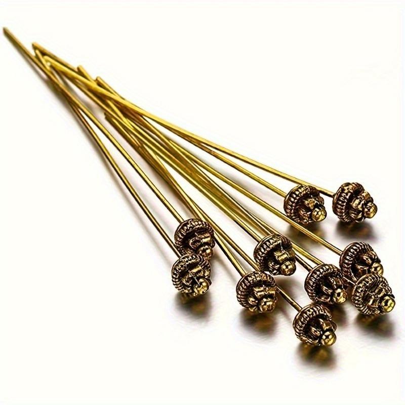 10 шт./комплект Ретро шпильки зі срібною/золотою головкою, класичні довгі шпильки з металевим дротом, шпильки з голчастою головкою для аксесуарів для виготовлення ювелірних виробів своїми руками золотий
10 шт./комплект Ретро шпильки зі срібною/золотою головкою, класичні довгі шпильки з металевим дротом, шпильки з голчастою головкою для аксесуарів для виготовлення ювелірних виробів своїми руками золотий