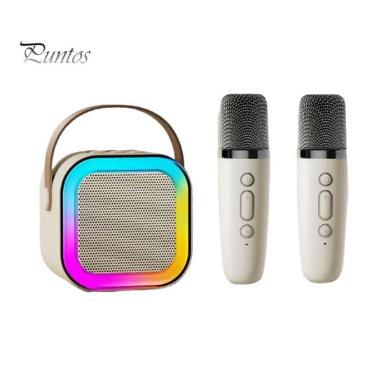 Міні-караоке-машина з 2 бездротовими мікрофонами Зміна голосу Стереозвук Портативна Bluetooth-сумісна портативна колонка з підсвічуванням бежевий
Міні-караоке-машина з 2 бездротовими мікрофонами Зміна голосу Стереозвук Портативна Bluetooth-сумісна портативна колонка з підсвічуванням бежевий