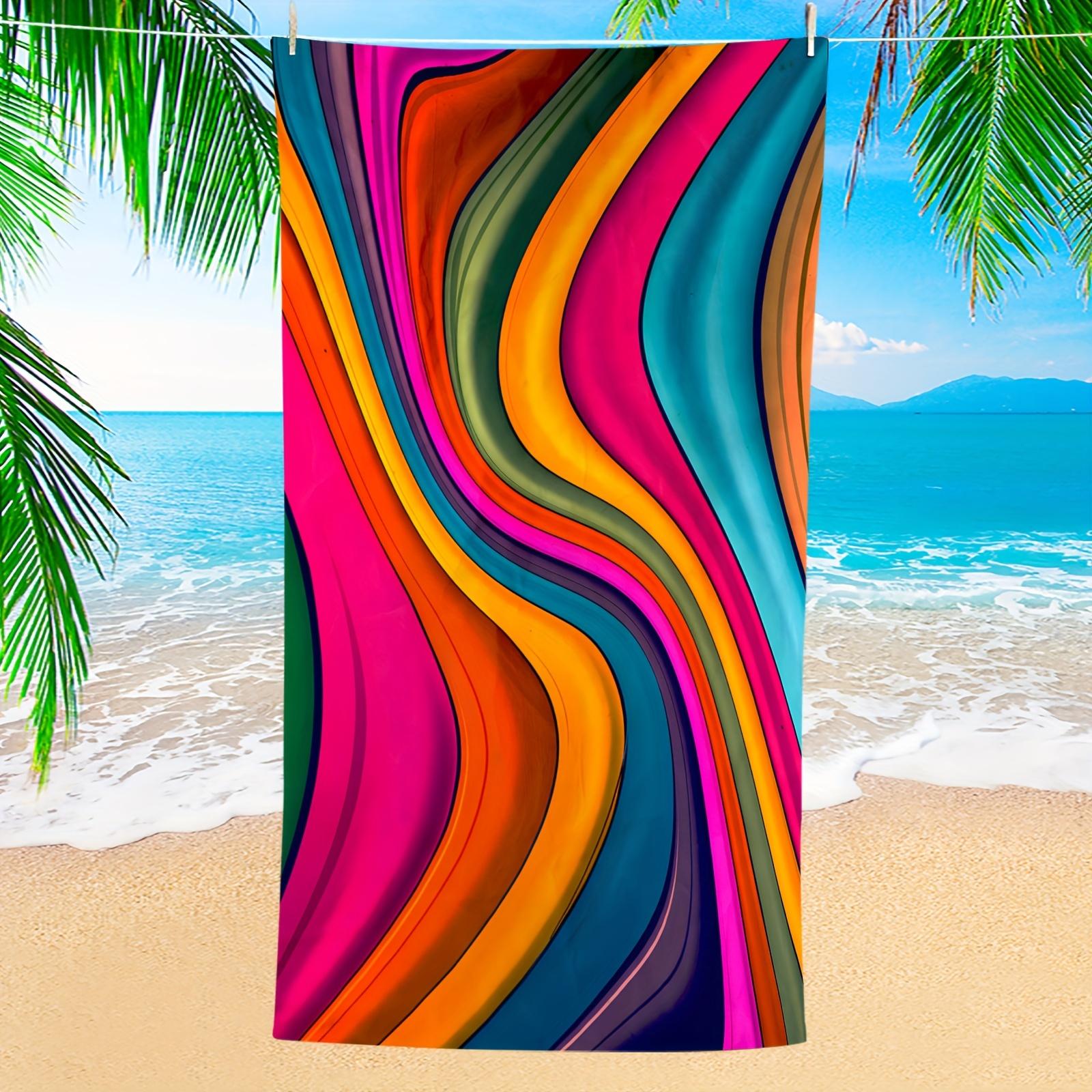 Colorful Waves Artistic Beach Towel, Vibrant Ocean Abstract Quick-Dry Sand-Free Microfiber Bath Towel for Yoga, Swim and Camping W30*H60(CM)
Colorful Waves Artistic Beach Towel, Vibrant Ocean Abstract Quick-Dry Sand-Free Microfiber Bath Towel for Yoga, Swim and Camping W30*H60(CM)