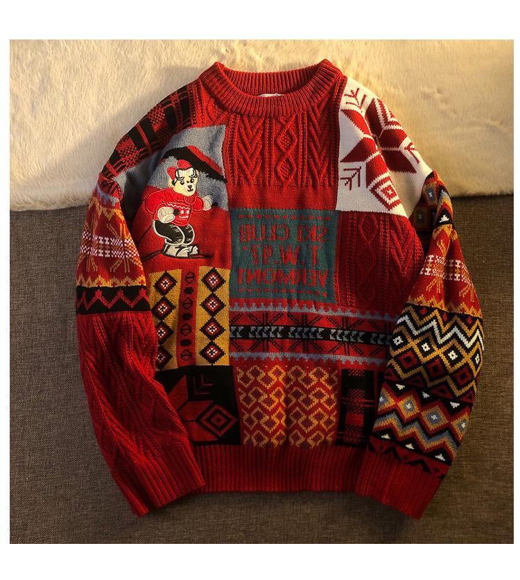 Женский свитер с контрастной строчкой - Зимний толстый, свободный крой, японский модный бренд, универсальный, повседневная трикотажная куртка с круглым вырезом L красный
Женский свитер с контрастной строчкой - Зимний толстый, свободный крой, японский модный бренд, универсальный, повседневная трикотажная куртка с круглым вырезом L красный