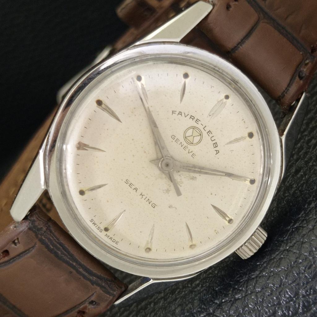 HAND-WINDING VINTAGE FAVRE LEUBA 101 GENEVE SEA KING SWISS MENS WATCH a702017-5 R208-a702017
HAND-WINDING VINTAGE FAVRE LEUBA 101 GENEVE SEA KING SWISS MENS WATCH a702017-5 R208-a702017
