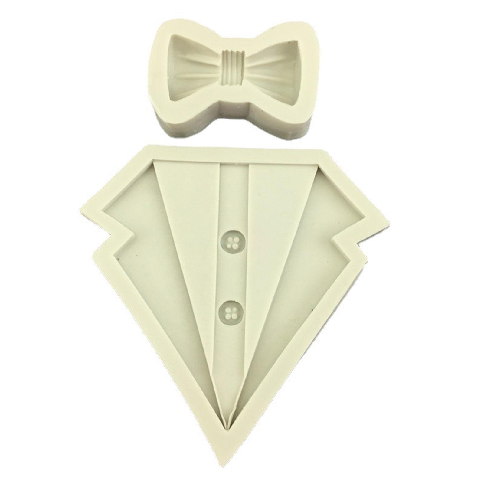 3D костюм рубашка бант силиконовая резина гибкая пищевая безопасная форма глина смола керамика конфеты помадка конфеты шоколад мыло форма L